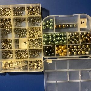 Jewelry Making -Silver beads, spacer, findings, Bali like, glass pearlized beads